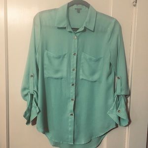 Turquoise Buttondown Blouse